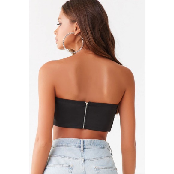 Forever 21 Glitter‎ Bandeau Sequin Cropped Tube Top - Picture 3 of 4